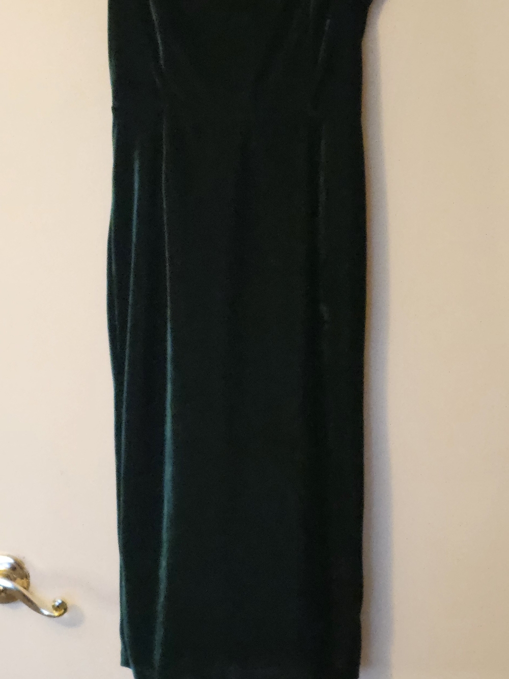 Collectif Vintage London Green Velvet Wiggle Dress UK 12 / US 8 - Picture 1 of 2